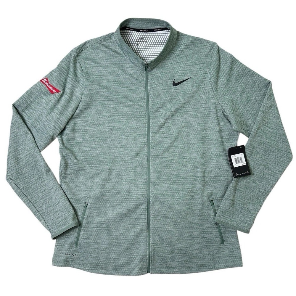Nike Budweiser‎ Golf Jacket NWT Women's XXL Therma Fit Green Full Zip 884967-365